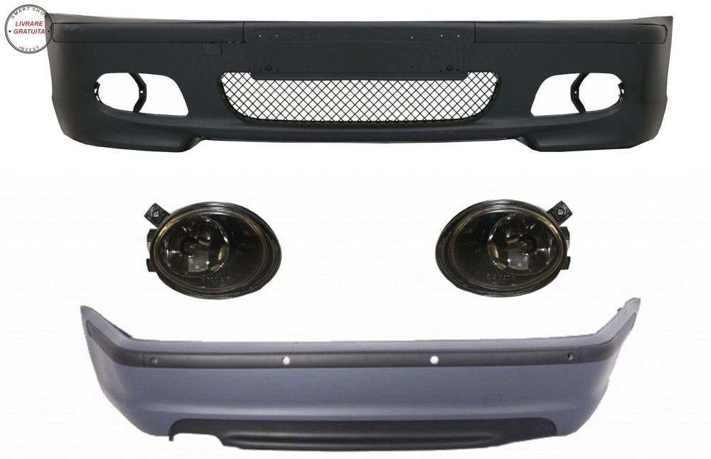 Body Kit Bara fata Bara spate cu PDC BMW Seria 3 E46 4D (1998-2004) si Proiectoare- livrare gratuita