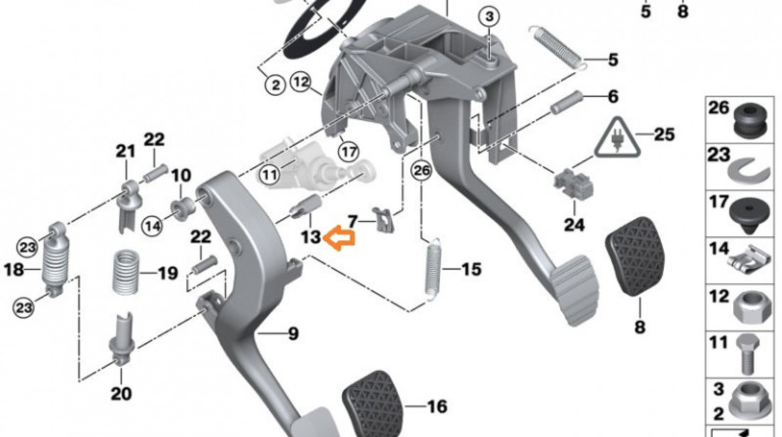 Bolt Pedala Ambreiaj Oe Bmw 35316854283