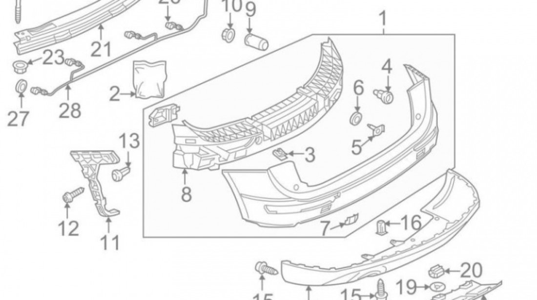 Bolt Prindere Capac Carlig Remorcare Bara Spate Oe Volkswagen 6Q0807643