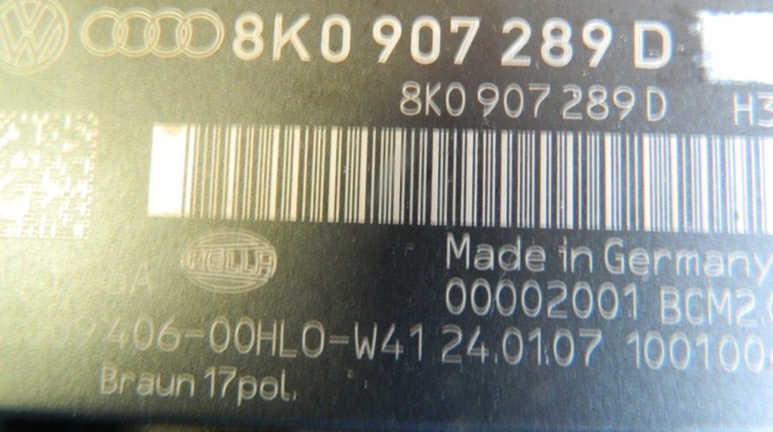 Bordnetz Audi A4 B8 8K cod: 8K0907289D model 2012