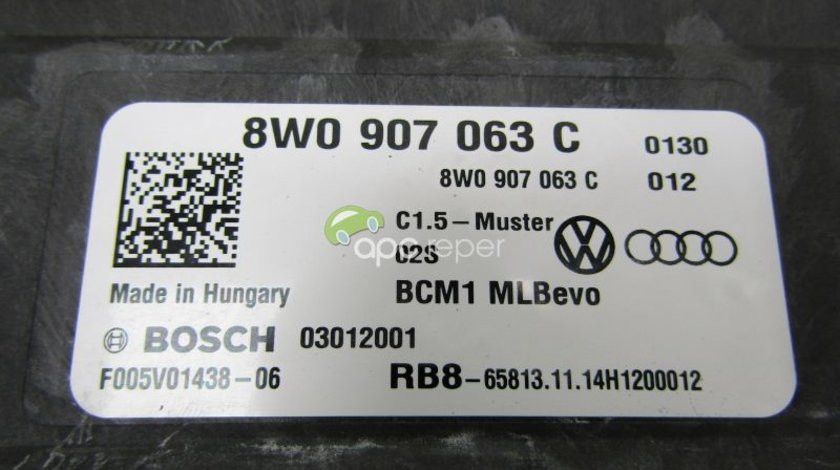 BORDNETZ cod 8W0907063 C Audi A4 8W 2.0 TDI QUATTRO din 2017-cod motor CNHA