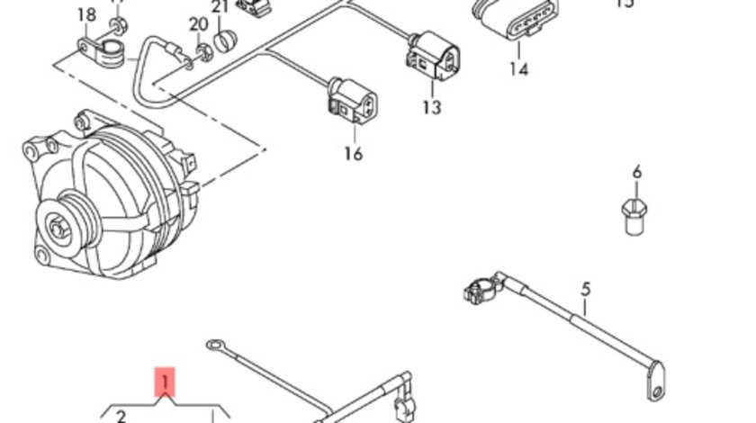 Borna baterie plus 1K0971228L Vw Passat b6 TDI 2007 BMP OEM 1K0971228L