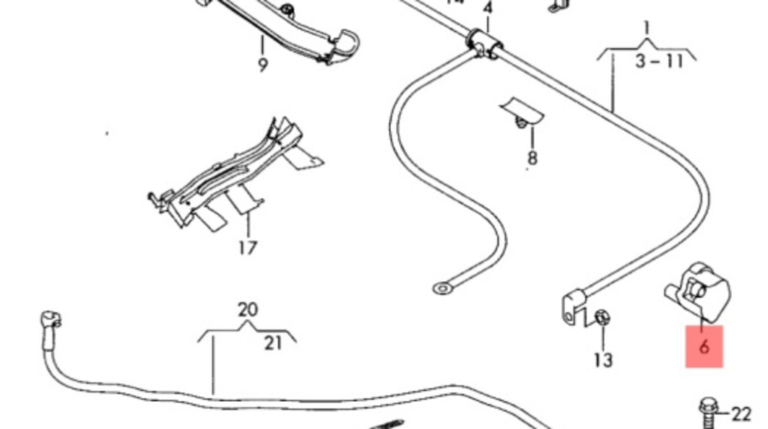 Borna plus baterie Volkswagen Golf 6 (AJ5) Variant 2010 2.0 TDI OEM 1K0971909B