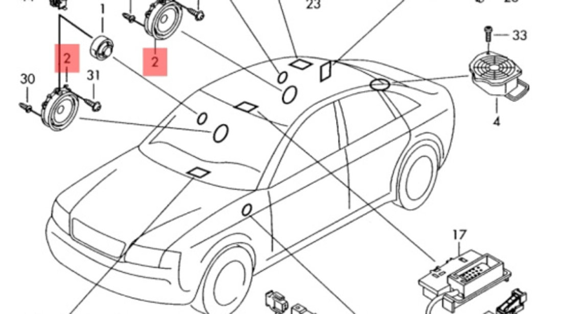 Boxa Audi A4 B6 (2000-2004) 8E0035411 OEM 8E0035411