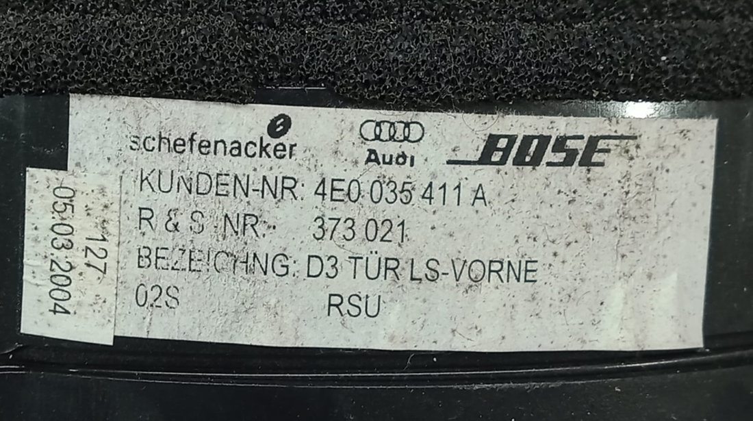 Boxa difuzor 4E0035411A Audi A8 D3/4E [2002 - 2005]