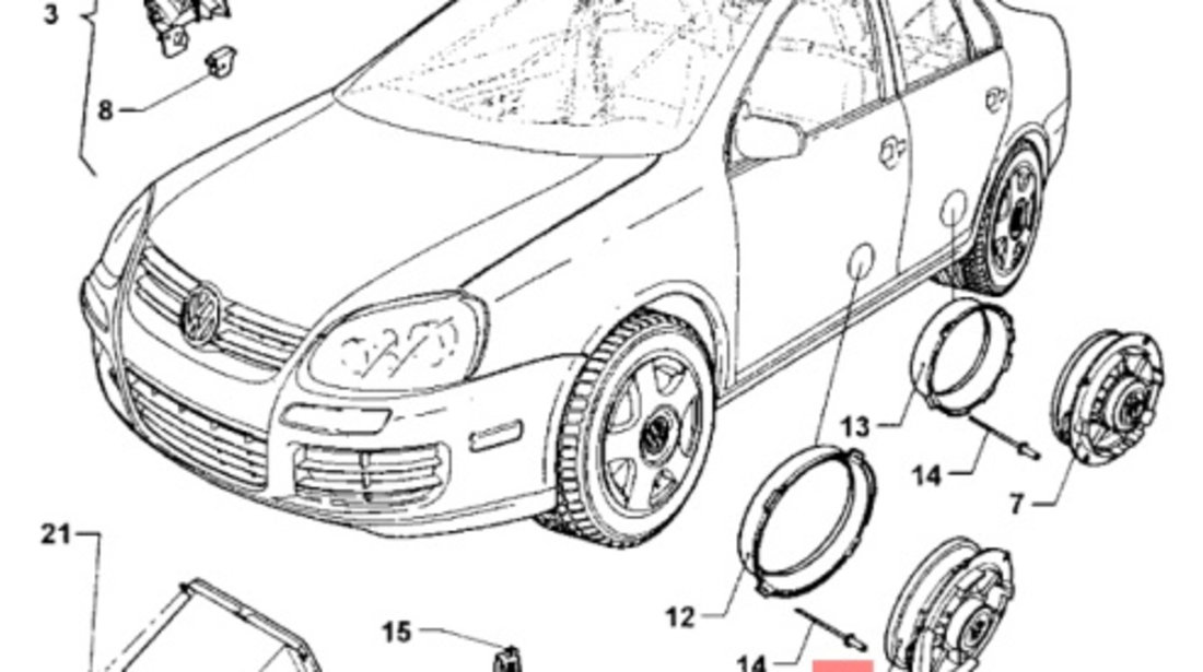 Boxa fata Volkswagen Golf 5 (1K5) Combi 2009 OEM 1KM035454D