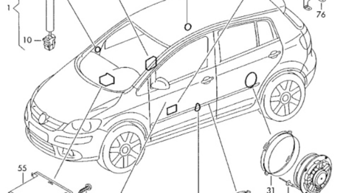 Boxa usa fata ​Volkswagen Golf 5 (1K1) Hatchback 2005 1.9 TDI 1K0035415A OEM 1K0035415A