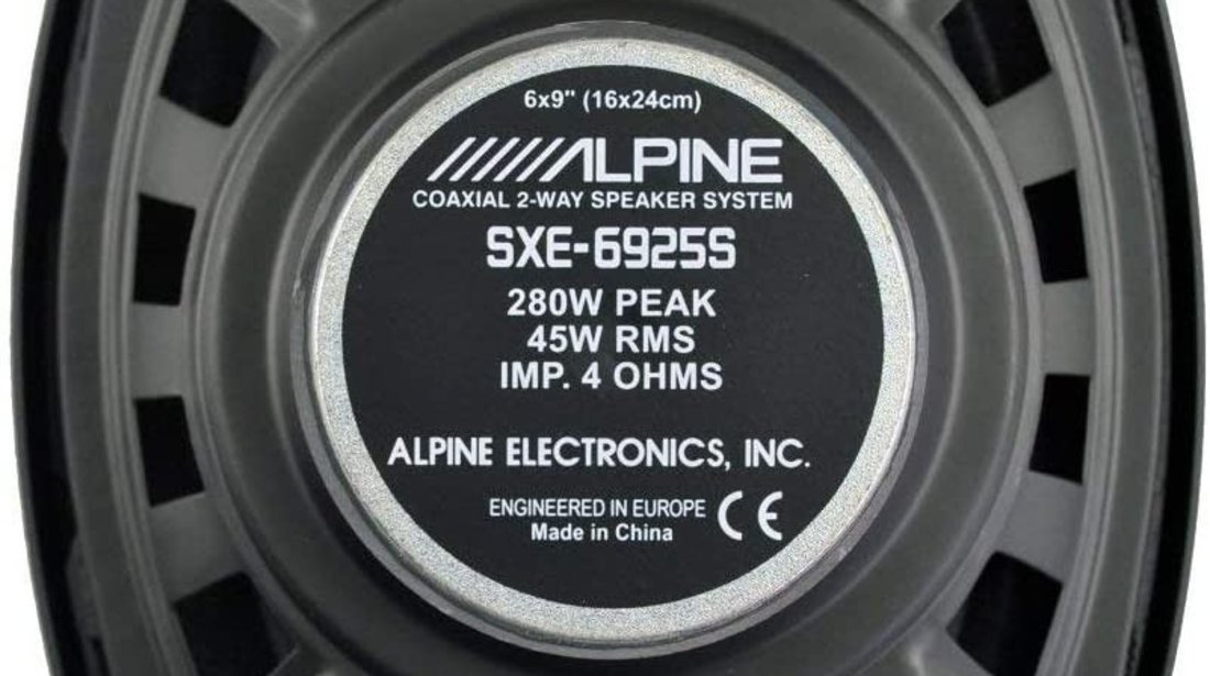 Boxe Auto Coaxiale Alpine SXE-6925S 45W RMS 15x23 Cm 2 Cai Set 2 Difuzoare Ovale