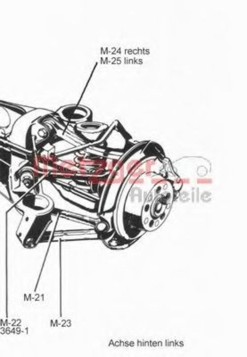 Brat/bieleta, suspensie roata MERCEDES CLK (C208) (1997 - 2002) METZGER 53033919 piesa NOUA