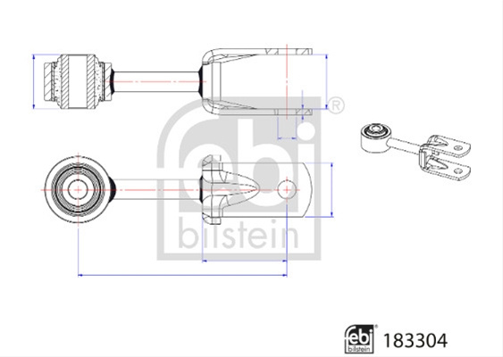 Brat/bieleta Suspensie Stabilizator Febi Vw 183304