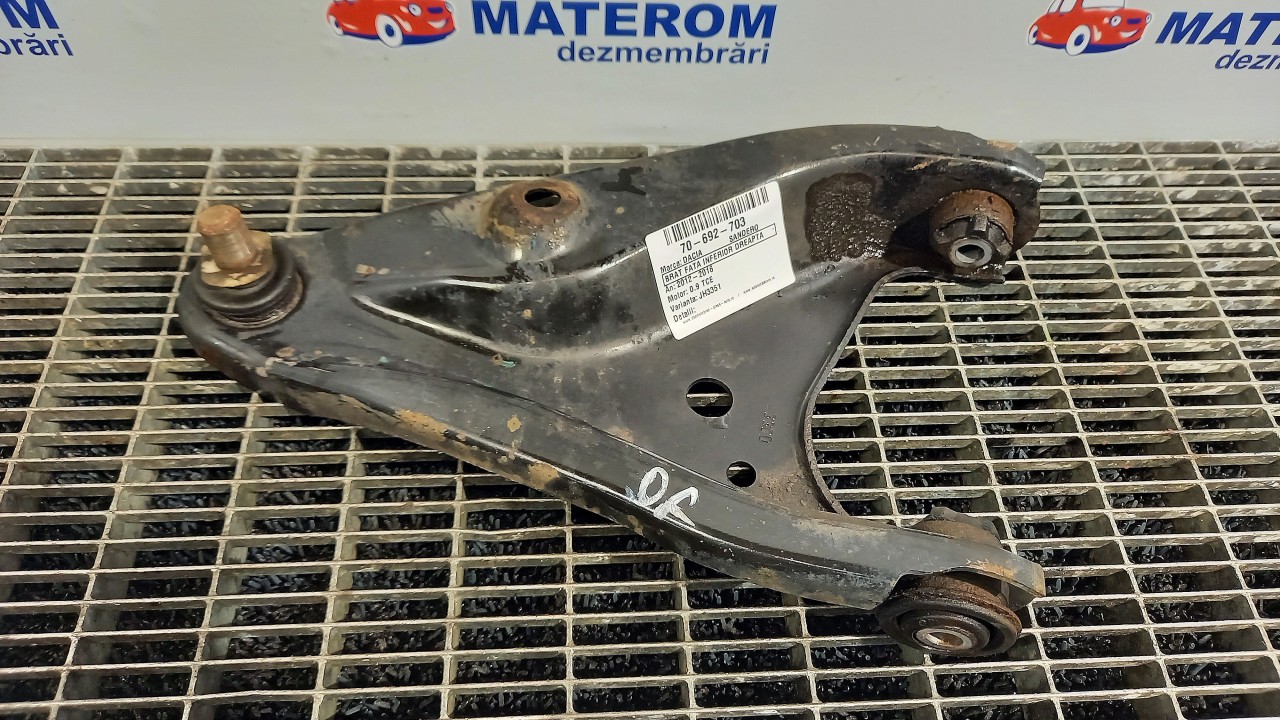 BRAT FATA INFERIOR DREAPTA DACIA SANDERO 0.9 TCE - (2012 2019)