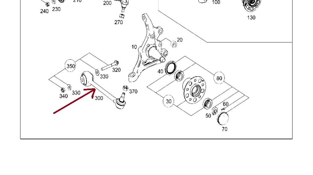 Brat fata Stg - Mercedes C-klasse W204 203 04 / A2043306711