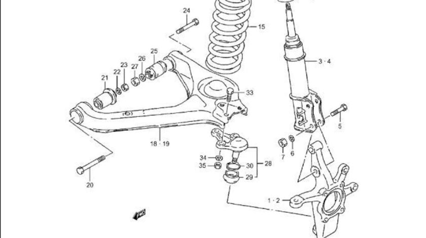 Brat inferior fara pivot punte fata Suzuki Vitara KLOKKERHOLM 45201-85C00