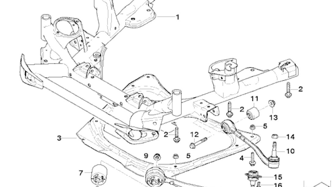 Brat inferior punte fata spre fata BMW X5 (E53)- fara pivot RTS 31126769717