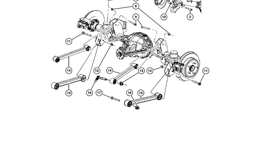 Brat inferior punte spate Jeep Grand Cherokee III (poz.15) FORTUNA LINE 52089630AC