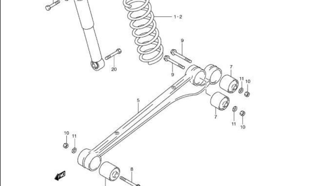 Brat inferior punte spate Suzuki Jimny JAPANPARTS 46200-81A11