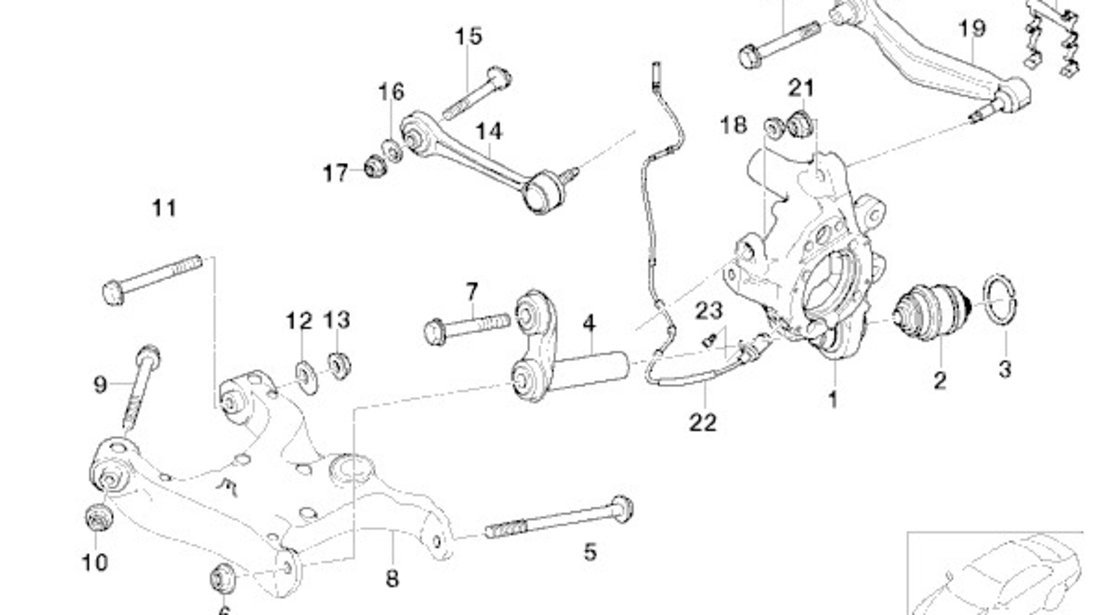 Brat oscilant punte spate BMW seria 5 E 60 SIDEM 33326770749