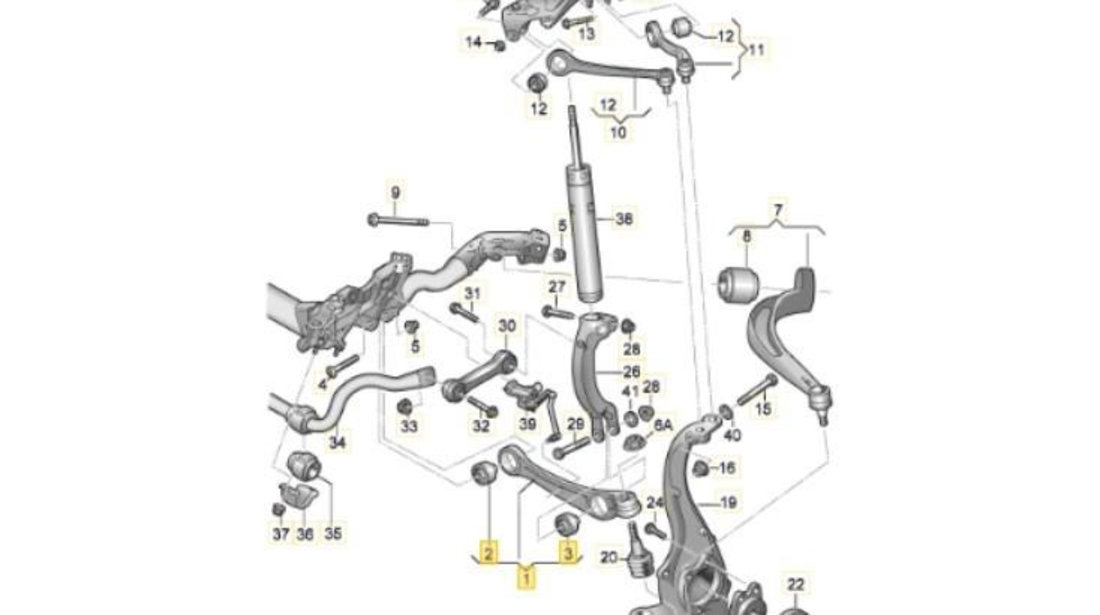 Brat pivot dreapta fata Audi A5 Coupe (2007-2011) [8T3] 8K0 407 152 B