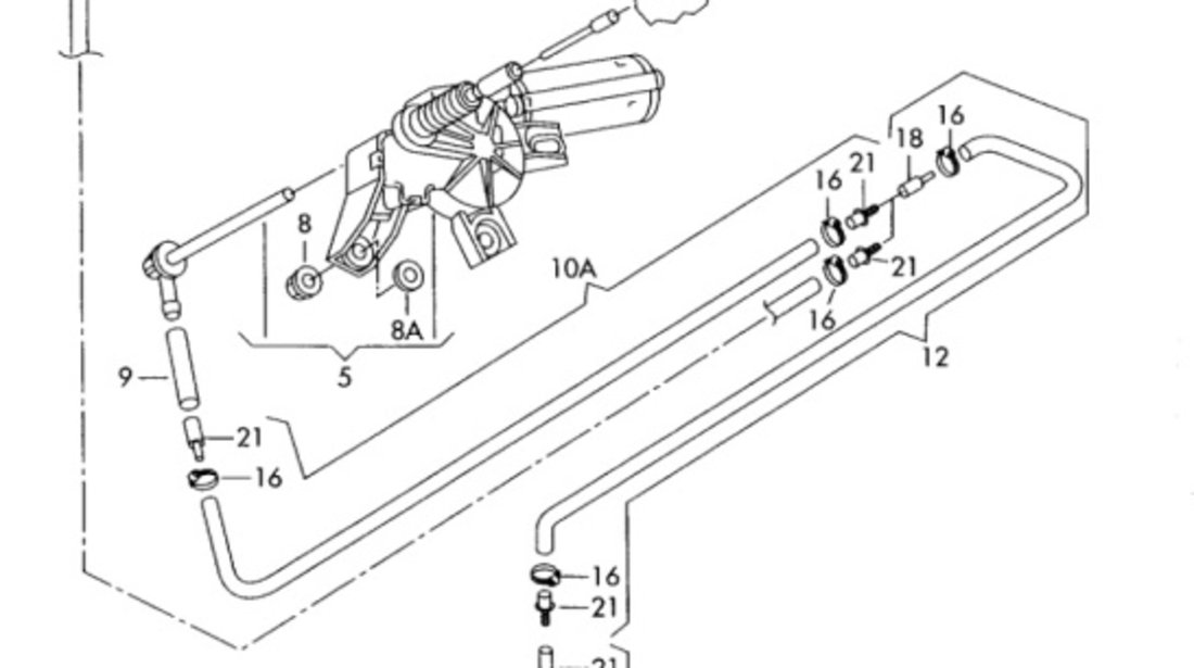 Brat stergator haion SEAT IBIZA IV (6L1) [ 2002 - 2009 ] 16V (AUB, BBZ) 74KW|100HP OEM 1U9955707B 1U9 955 707 B