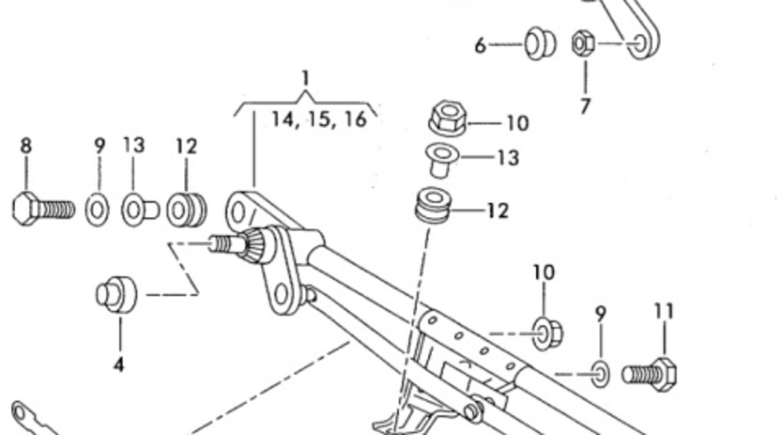 Brat stergator parbriz dreapta fata OEM 6K1955408F