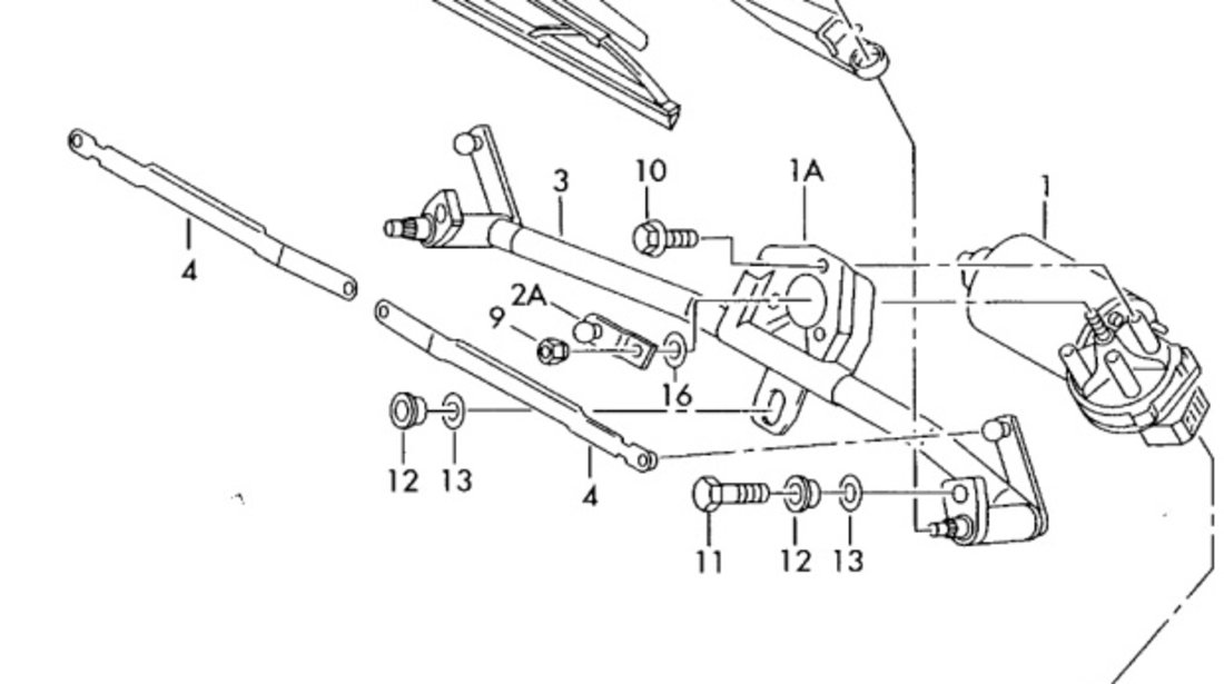 Brat stergator parbriz dreapta ​Skoda Fabia (6Y2) Hatchback 2006 1.4 TDI SKODA FABIA (6Y2) [ 1999 - 2008 ] OEM 6Y1955410