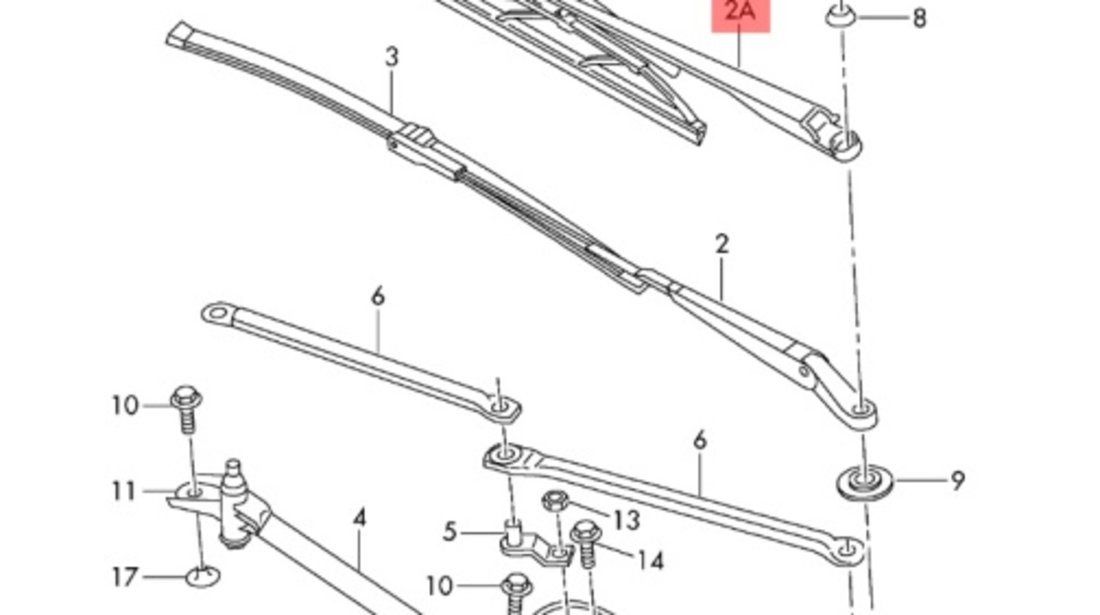 Brat stergator stanga bord Skoda Superb (3U2) Berlina 2004 1.9 TDI OEM 3B1955409