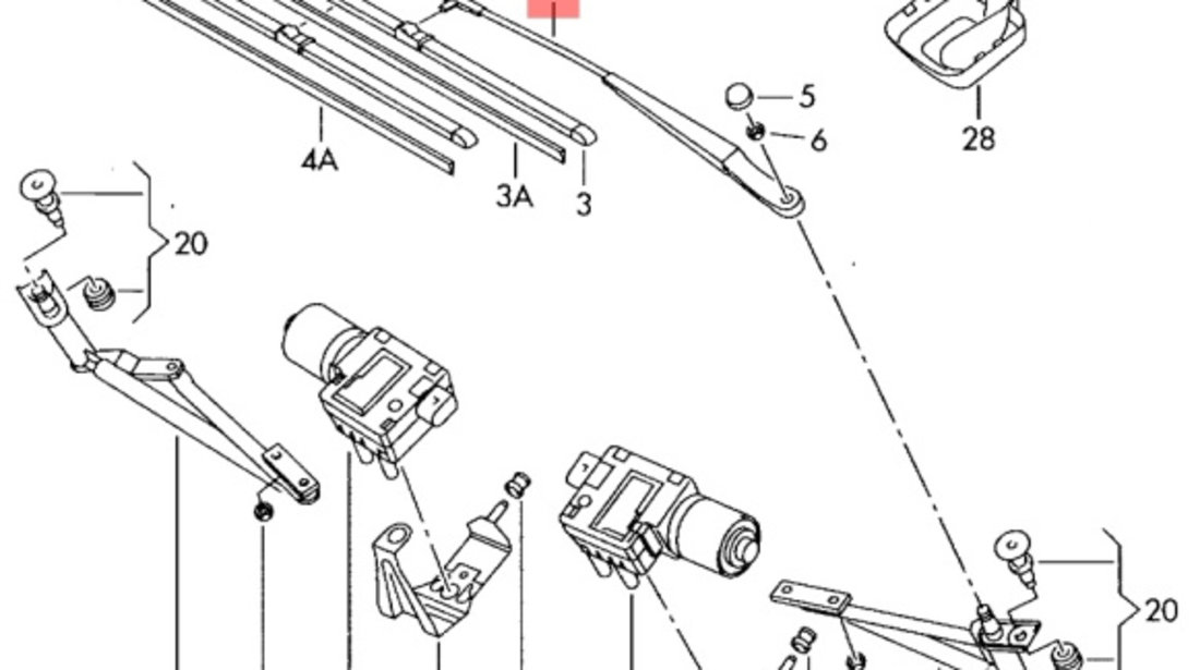 Brat stergator stanga fata Volkswagen Touran (1T1) Monovolum 2003 1.9 TDI OEM 1T0955409A