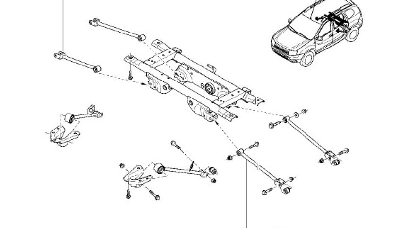 BRAT SUSPENSIE SPATE DUSTER 4x4 SPRE FATA STG./DR. RENAULT 8200839124 <br>