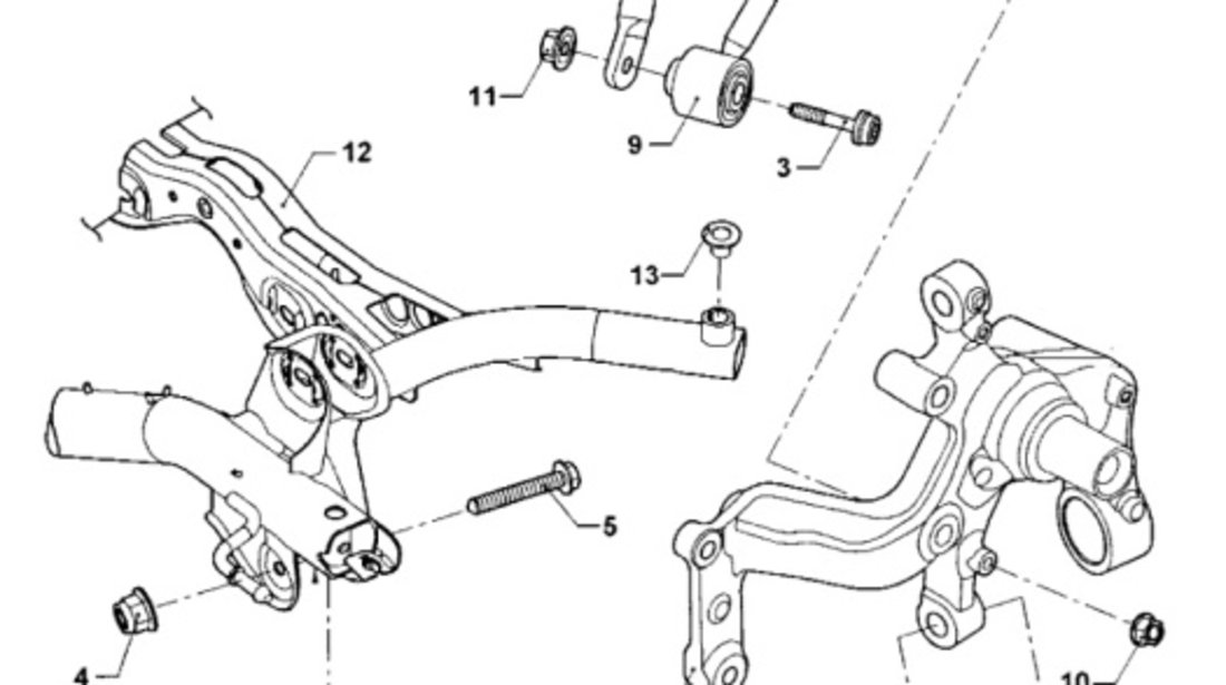 Brat suspensie stanga spate Audi A3 (8P) Coupe 2004 2.0 TDI OEM 1K0501529F