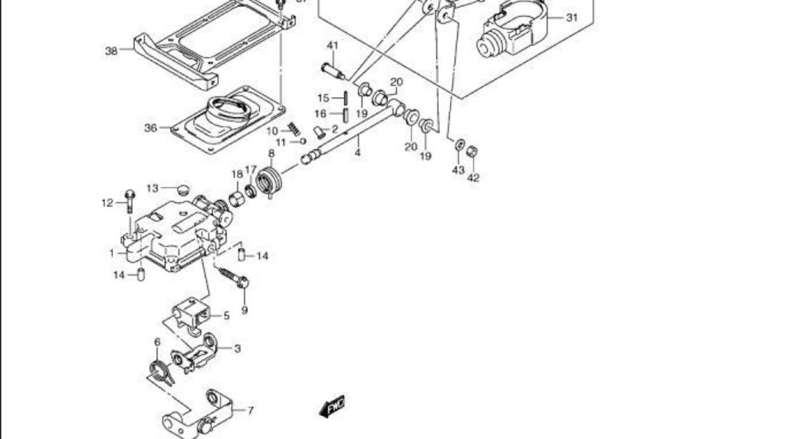 Brat timonerie schimbator viteze Suzuki Jimny motor 1,3 benzina (poz.22) SANYCO 28102-76J02