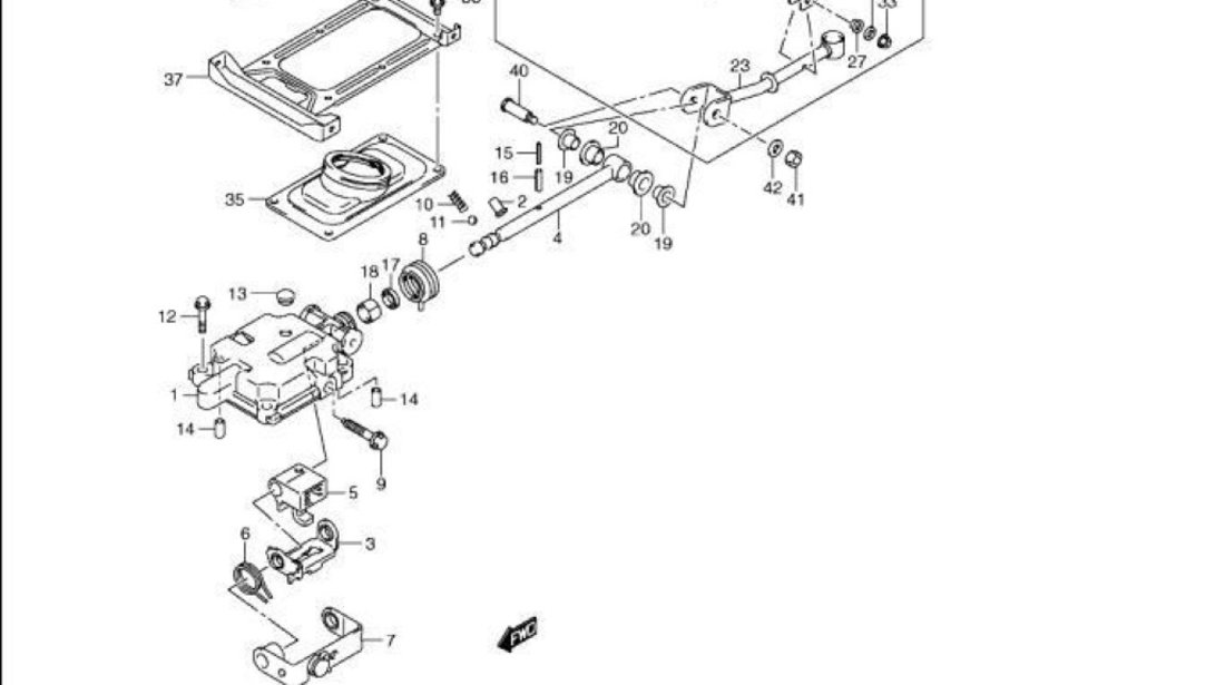 Brat timonerie schimbator viteze Suzuki Jimny motor 1,5 DDiS (poz.22) SUZUKI OE 28102-84A62