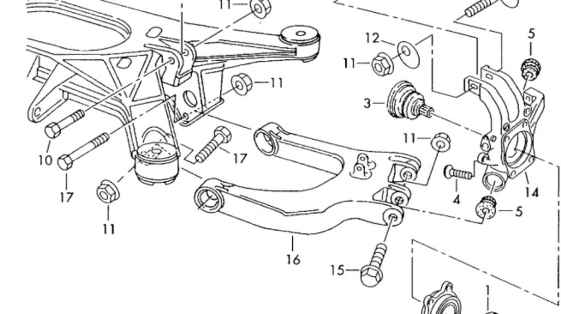 Brat trapez dreapta spate Audi A8 D3 2006 ASB OEM 4E0511512F