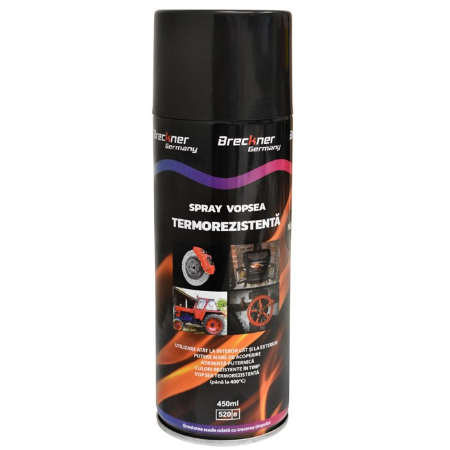 Breckner Spray Vopsea Negru Rezistent Termic Pentru Etrier 450ML BK83114 030620-12