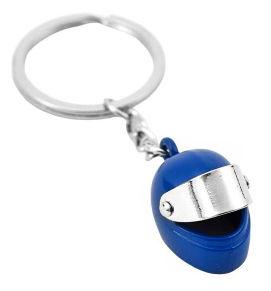 Breloc Cheie Casca Moto Albastru BRE 046