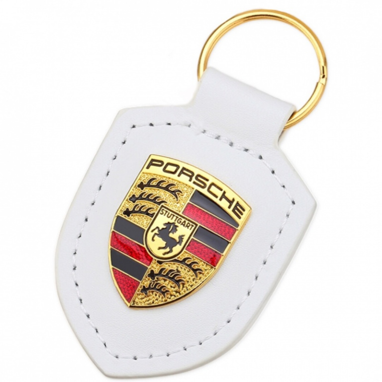 Breloc Cheie Porsche Alb