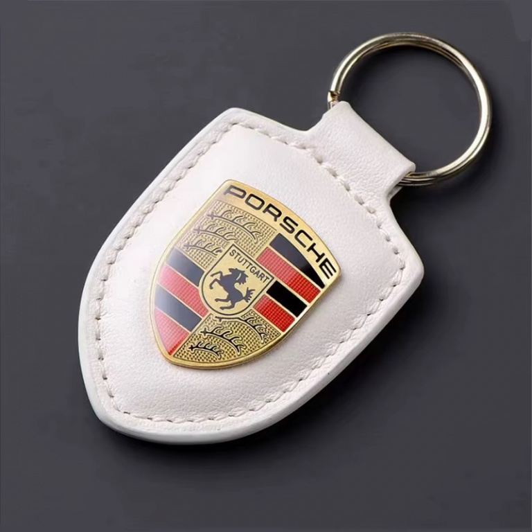 Breloc Cheie Porsche Alb