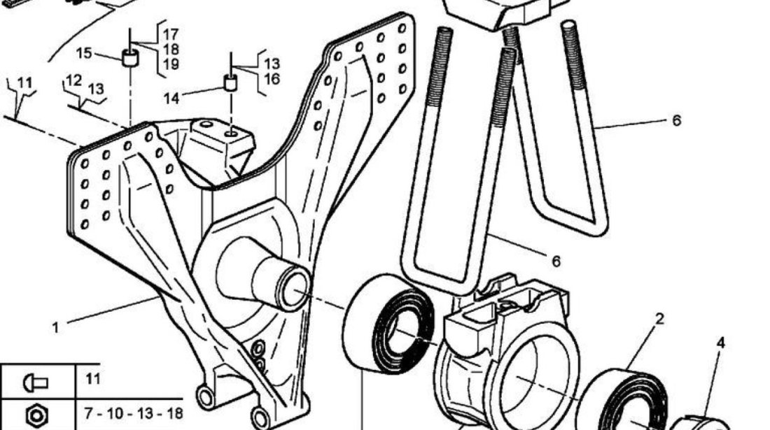 Brida arc punte spate Renault Kerax 8x4 SCHOMACKER 20442795