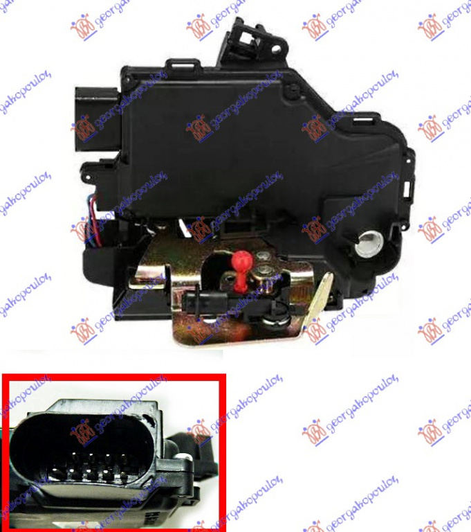 Broasca/Incuietoare Usa Fata Centrala Stanga Audi A6/C5 1997-1998-1999-2000-2001-2002-2003-2004