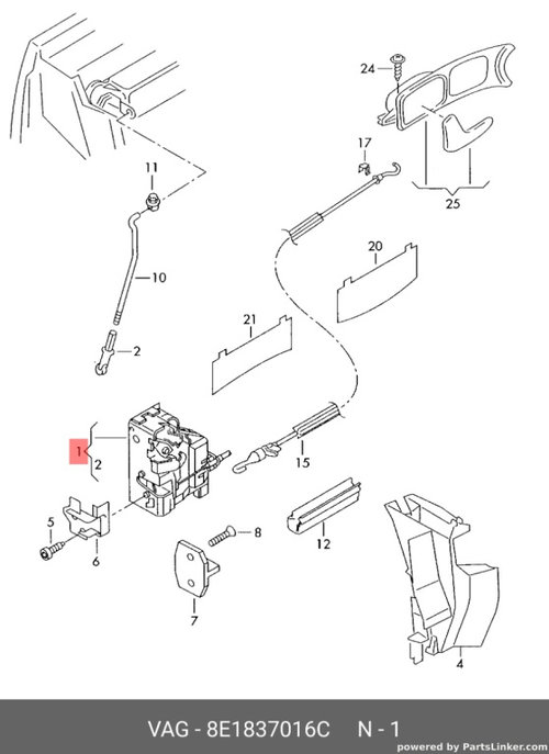 Broasca usa dreapta fata Audi A4 8E 2002 2003 Sedan OEM 8E1837016C