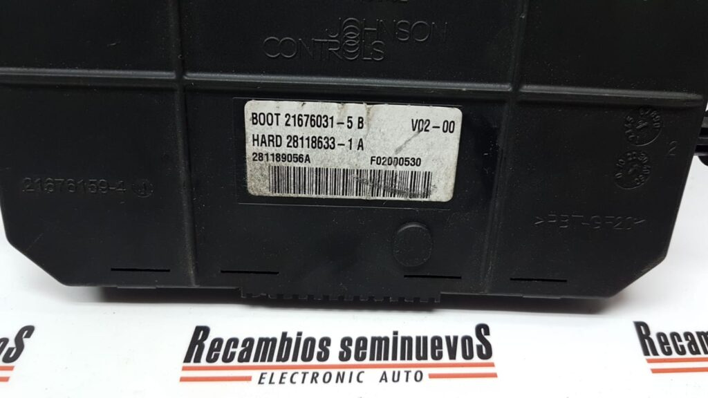 BSI Panou sigurante JOHNSON CONTROLS PEUGEOT 307 96 635 105 80 / 9663510580 / 21676031-5 B / 21676031 5 B / 216760315B / 28118633-1A / 28118633 1A / 281186331A96 635 105 80 / 9663510580 / 21676031-5 B / 21676031 5 B / 216760315B / 28118633-1A / 28118