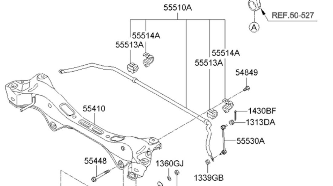 Bucsa bara Panhard punte spate spate Kia Ceed (poz.55427) KIA OE 551181H000