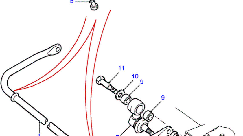 Bucsa bara stabilizatoare fata/spate Defender (poz.2) ROVER OE NTC6828