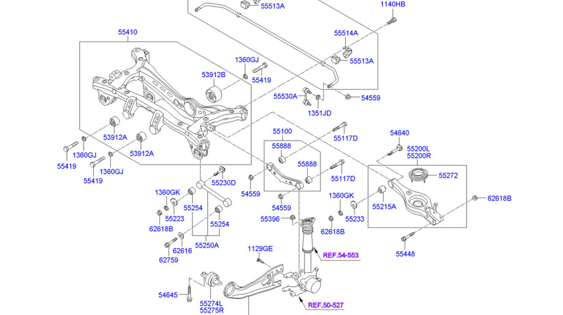 Bucsa bara stabilizatoare punte spate Hyundai ix35 HYUNDAY OE 55513-2Y001