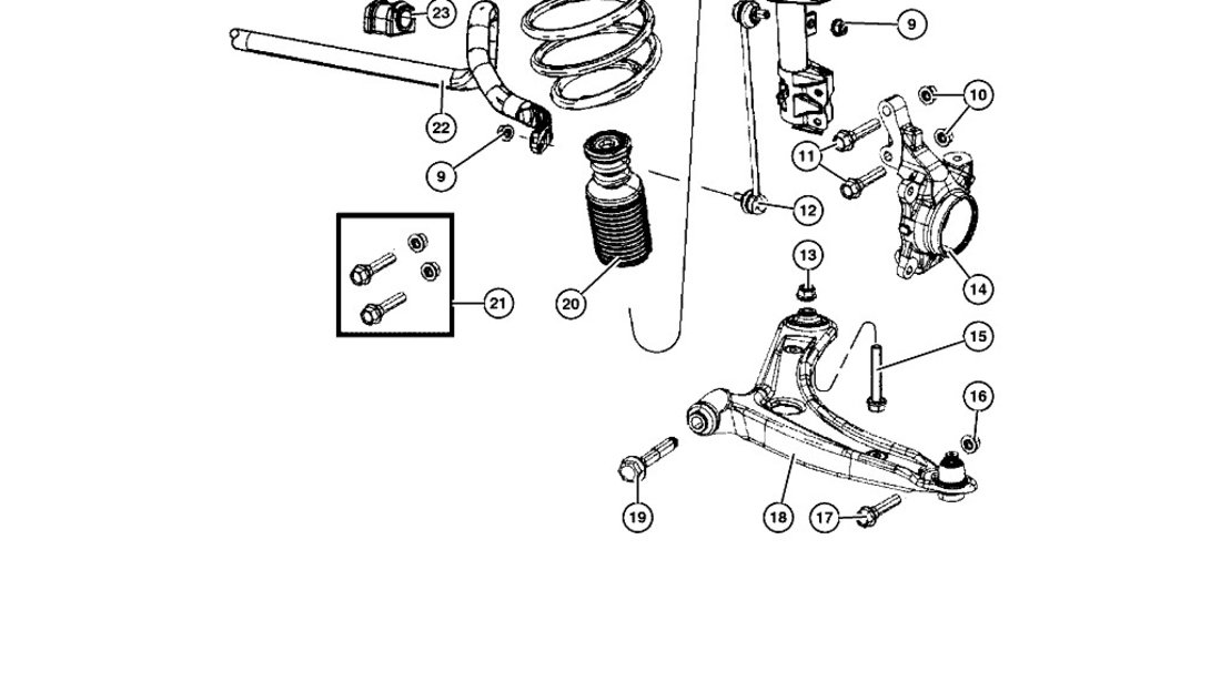 Bucsa bascula fata spre spate Jeep Compass/Patriot TED GUM 00191321