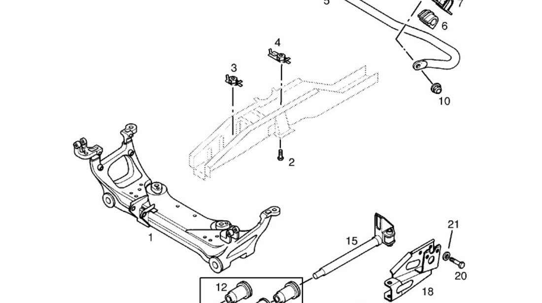 Bucsa bascula fata spre spate Renault Master/Opel Movano (poz.12) SIDEM 45 00 094