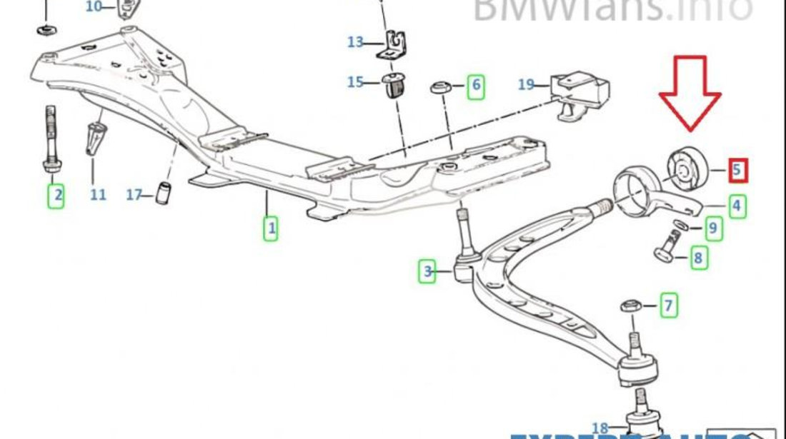 Bucsa brat fata BMW 3 Cabriolet (E36) 1993-1999 201169