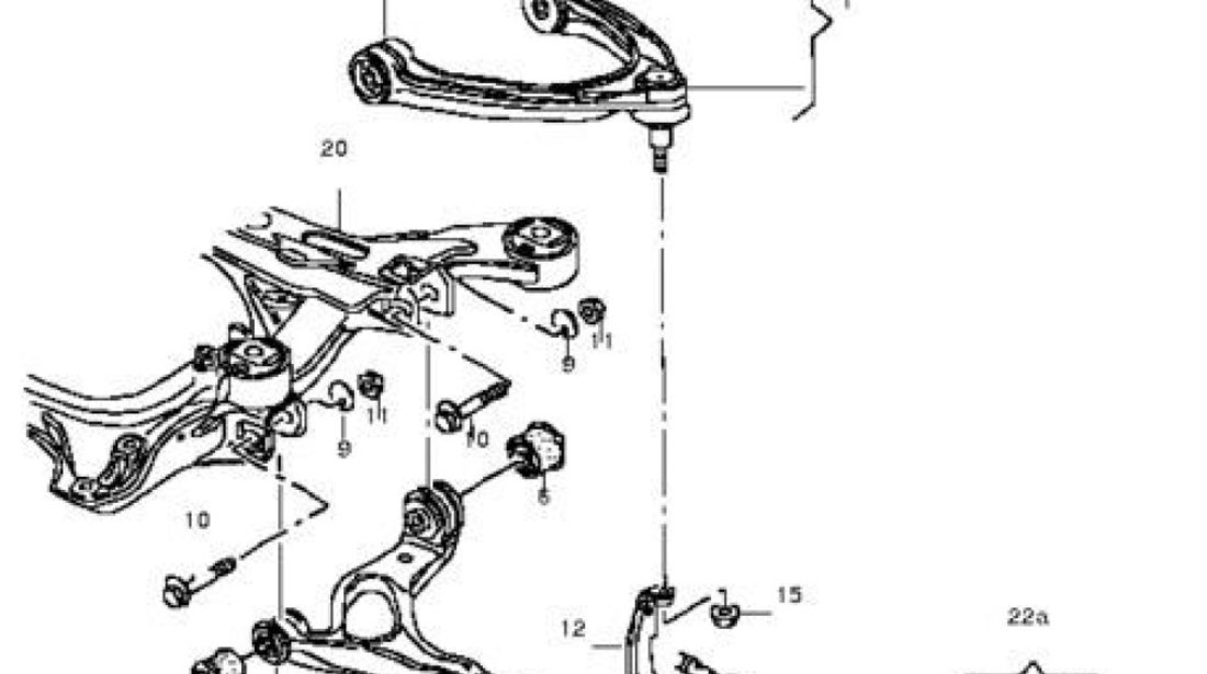 Bucsa brat inferior punte fata spre fata Vw Touareg (poz.7) FORTUNA LINE 7L0407183A