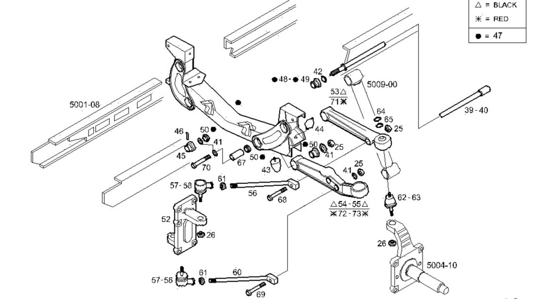 Bucsa brat inferior/superior punte fata Iveco Daily III MOOG 93807640