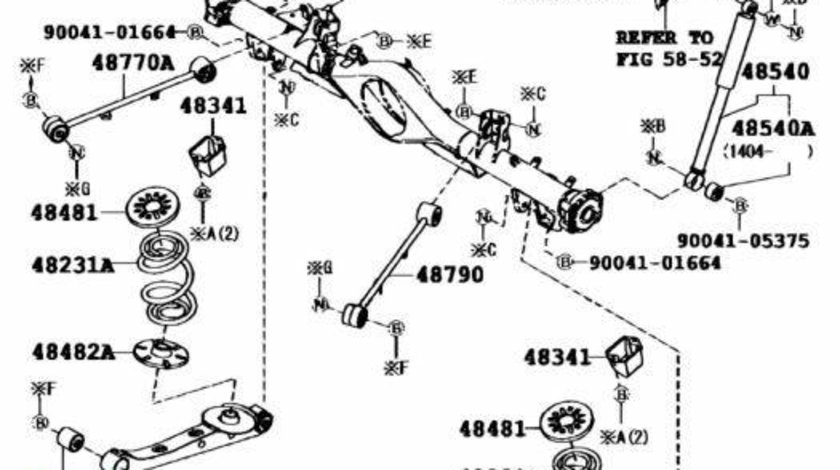 Bucsa brat punte spate 4x4 Daihatsu Terios (2005->) [J2_] 48704-BZ070 ; 48704-B4010 ; 48704-B4010