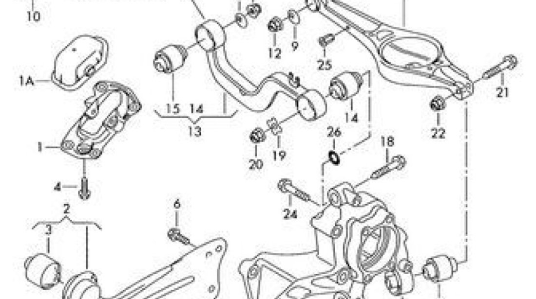 Bucsa brat punte spate spre fata Vw Tiguan 4x4 (poz.3) LEMFORDER 1K0505541D